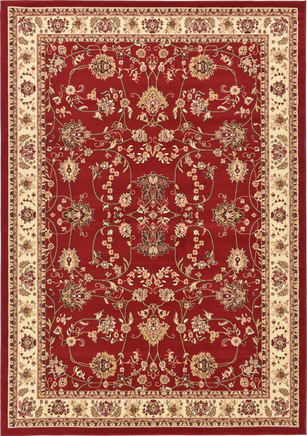 Unique Loom Washington Sialk Hill Area Rug - 7' x 10' Burgundy