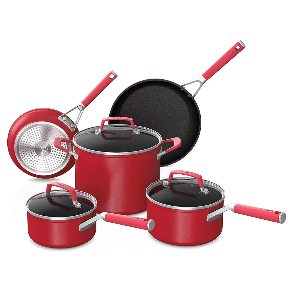 Ninja Foodi Neverstick Vivid Oven Safe 8 Piece Pots and Pans Cookware Set